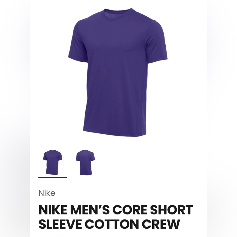 Nike Short Sleeve Cotton Crew Shirt - unisex